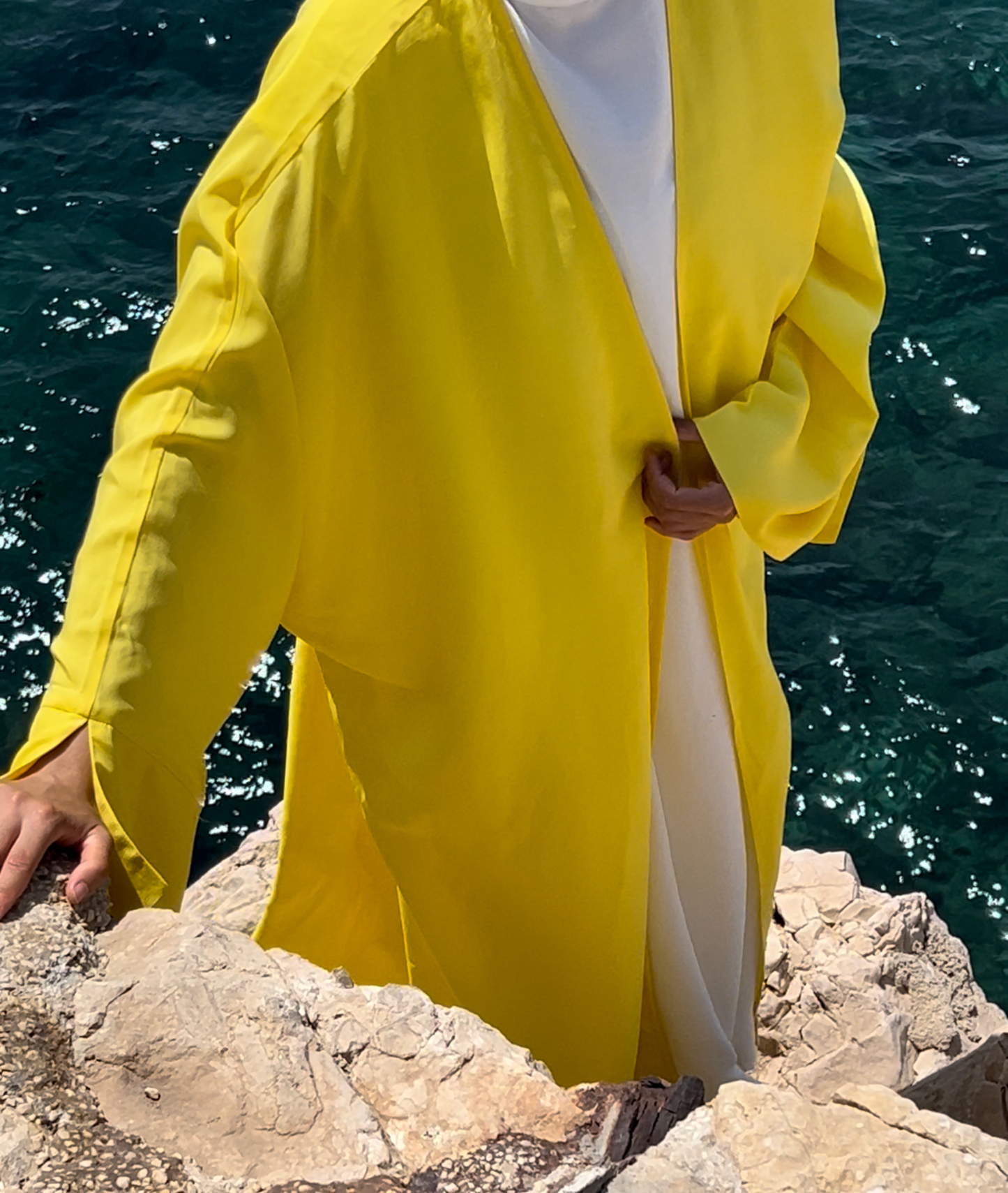 YELLOW ITALIAN LINEN KIMONO